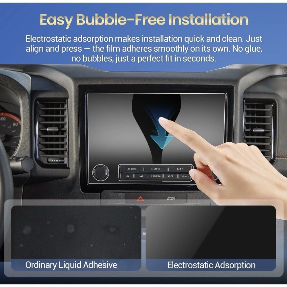 RUIYA Car Touch Screen Protector 2 Pcs Nano Film For 2022-2024 Nissan Frontier - Picture 9 of 11